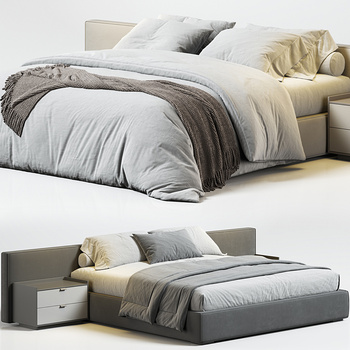 Felis 现代双人床3d模型