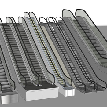 现代自动扶梯 su模型