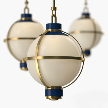 现代球形吊灯3d模型下载