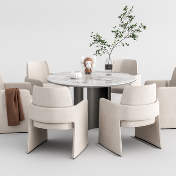 现代餐桌椅组合su模型