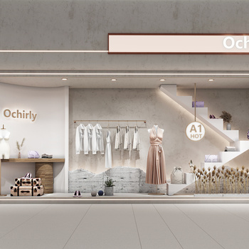 现代女装橱窗3d模型下载112873978_3d现代女装橱窗模型下载_3d现代