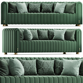 现代绿色沙发3d模型