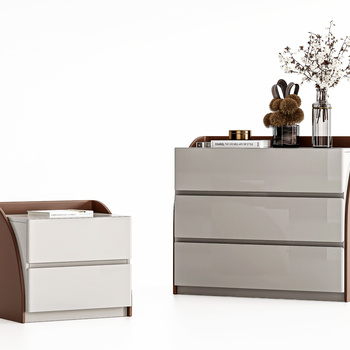 现代床头柜 3d模型