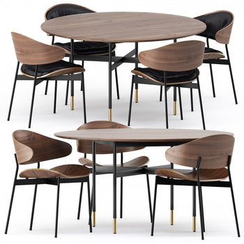 HARRI 现代餐桌椅 3d模型