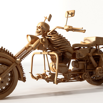 现代骷髅头摩托车