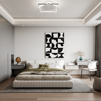现代卧室D5模型