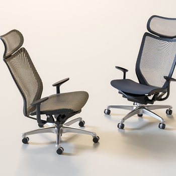  现代可移动办公椅 3d模型