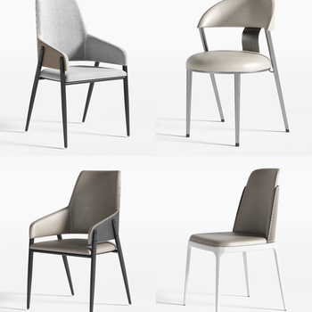 现代单椅组合3d模型