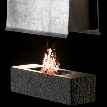 现代壁炉3d模型