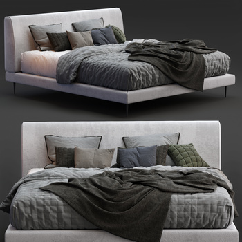 Boconcept_Bed 现代双人床 3d模型