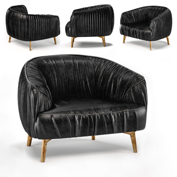 Wrinkled leather 现代单人沙发 3d模型