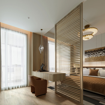 方磊 现代卧室3d模型