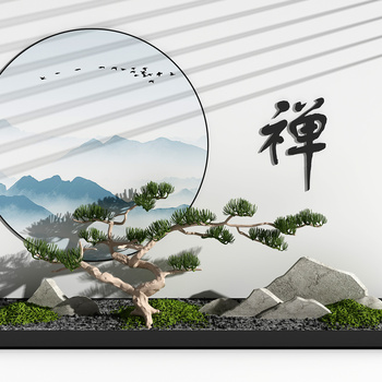 新中式景观小品3d模型