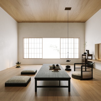 日式茶室3d模型