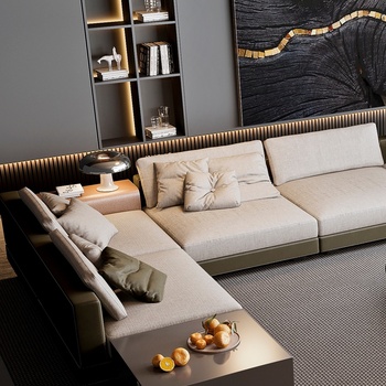 Minotti 现代沙发茶几组合3d模型
