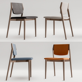 现代单椅餐椅su模型