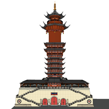 新中式寺庙建筑