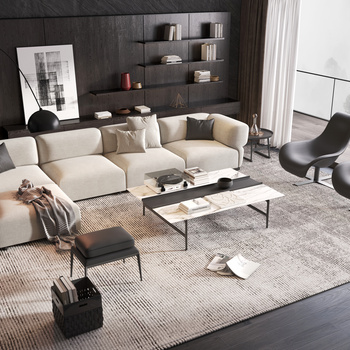 B&B Italia 现代沙发茶几3d模型