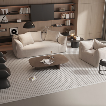 B&B Italia 现代沙发茶几组合3d模型