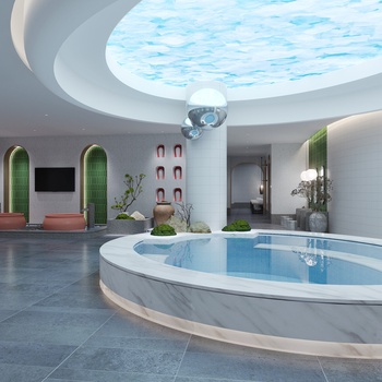 现代洗浴中心3d模型
