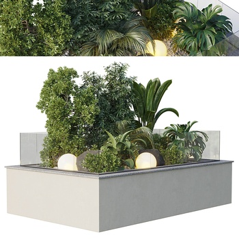现代绿植堆模型