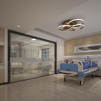 现代单人病房3d模型
