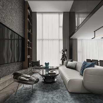 AVAD范可萨设计 现代客厅3d模型