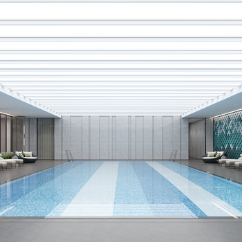 上海如墨设计 现代泳池