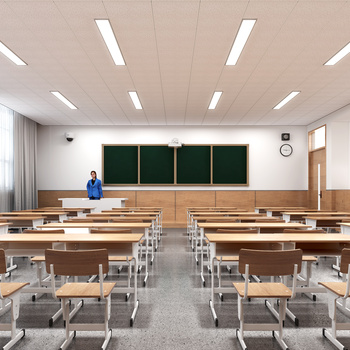 现代教室3d模型