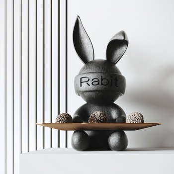 现代兔子潮玩雕塑摆件3d模型