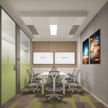 现代会议室3d模型
