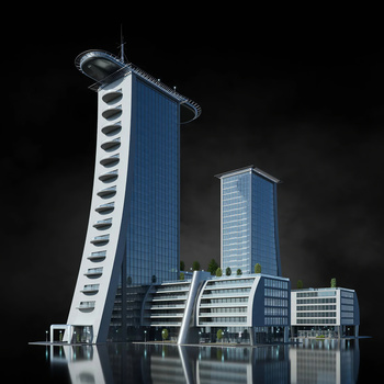 现代办公楼3d模型