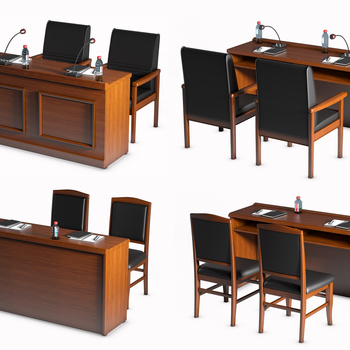 现代会议桌椅3d模型