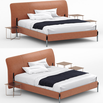 molteni BEDS NICK现代双人床3d模型