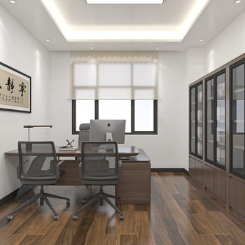 新中式办公室3d模型