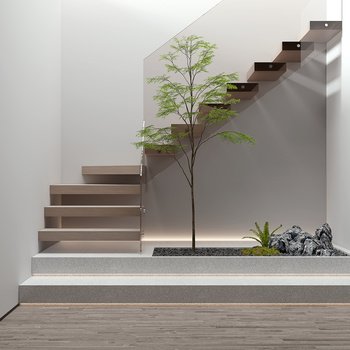 现代楼梯景观3d模型