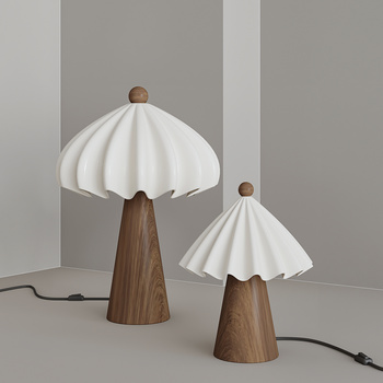 现代奶油风蘑菇台灯