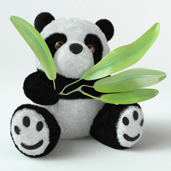 现代熊猫玩具3d模型