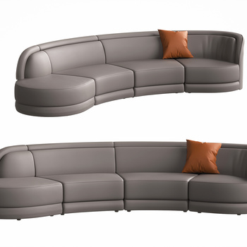 现代弧形沙发 