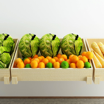 新鲜水果蔬菜3d模型