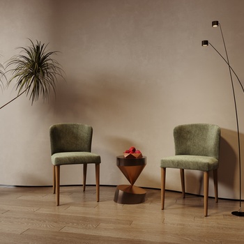 现代绒布休闲椅 餐椅3d模型