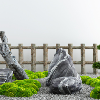 中式庭院景观小品3d模型
