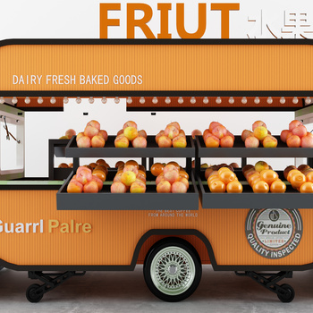 现代移动水果车3d模型