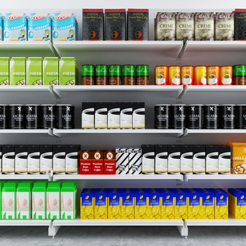 现代超市货柜3d模型