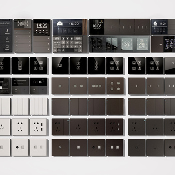 现代智能开关面板3d模型