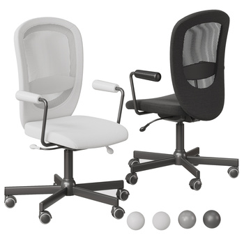 现代电脑椅组合3d模型