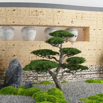 现代庭院围墙3d模型