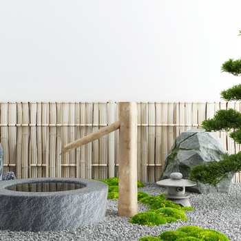 现代庭院景观3d模型