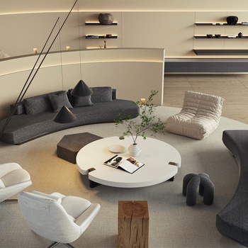 Poliform现代沙发茶几组合3d模型