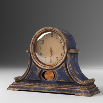欧式古典钟表3d模型